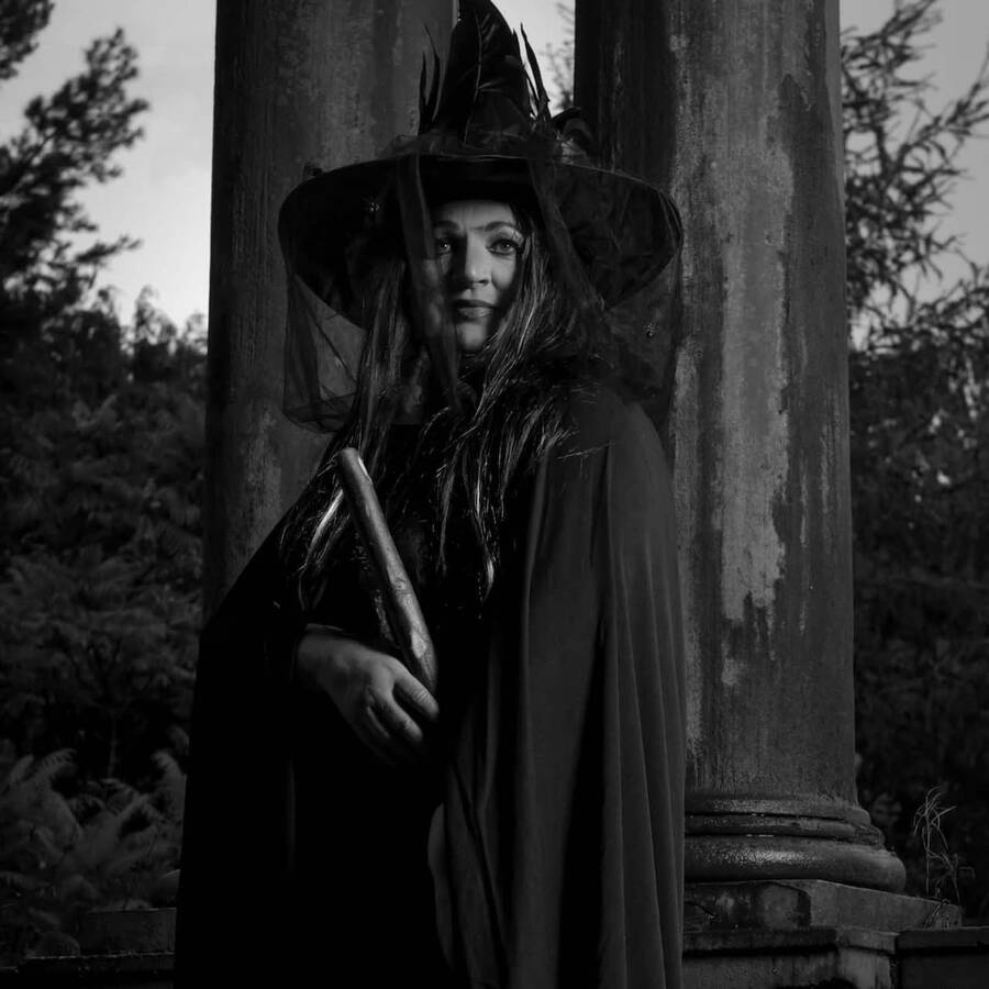 model Susie S model halloween modelling photo taken by Photographer on purple port. photo taken at woolton hall event.