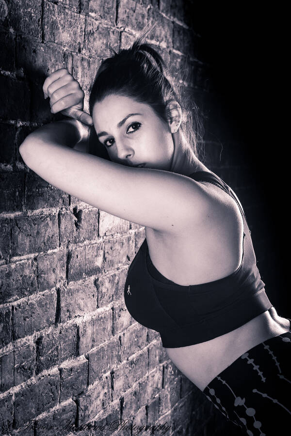 photographer Trevor matthews photography fitness modelling photo taken at @WN1_Studios with Purple sophie