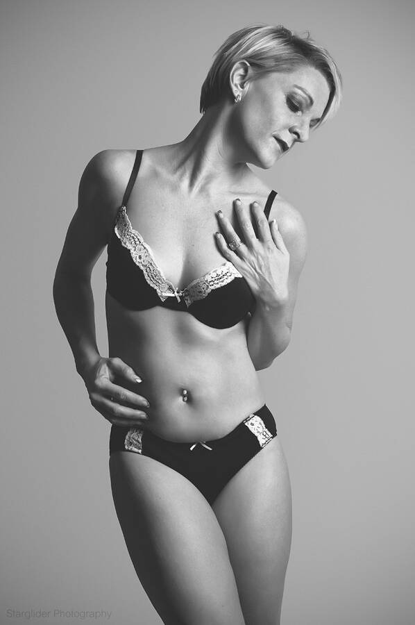 model Kylie Britain lingerie modelling photo