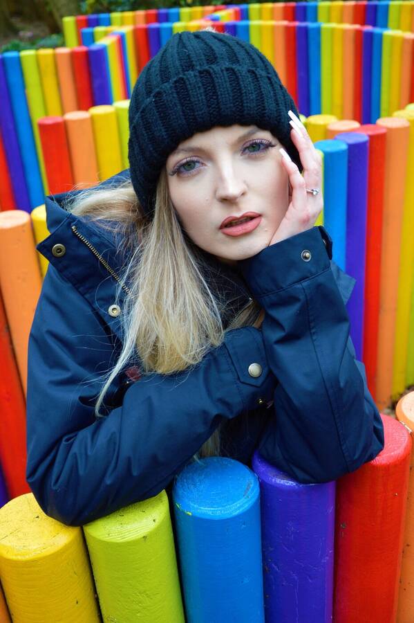 photographer Xbikerpete fashion modelling photo. winter casual fashion.