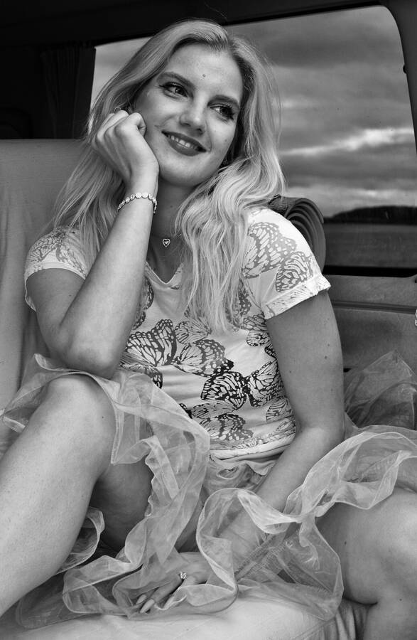 photographer Xbikerpete fashion modelling photo. back seat doll.