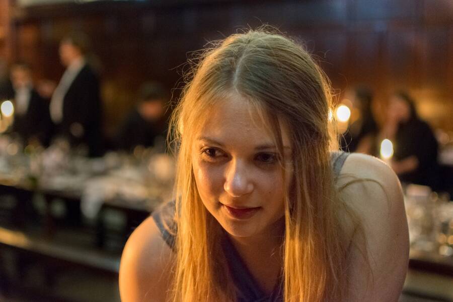 photographer emptyw candid modelling photo taken at Cambridge with @emptyw  @emptyw  @emptyw. an unposed shot of a woman candlelit after dinner.