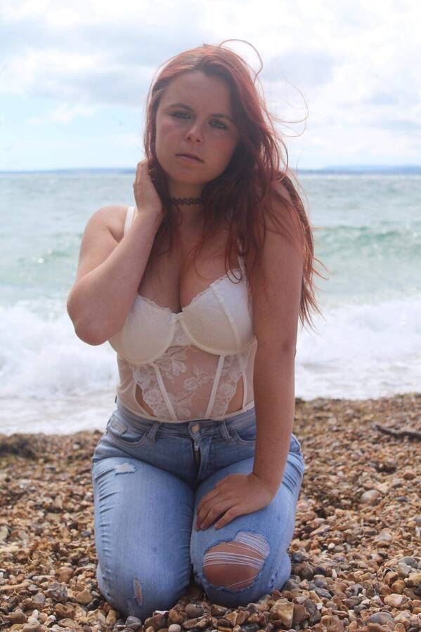 model misstress phoebe fashion modelling photo taken at Southsea beach taken by @Mancini