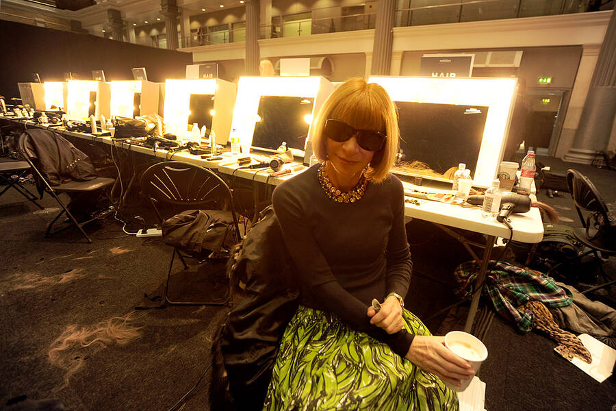 photographer colinhampdenwhite editorial modelling photo with Anna Wintour. anna wintour obe is the english editorinchief of american vogue.