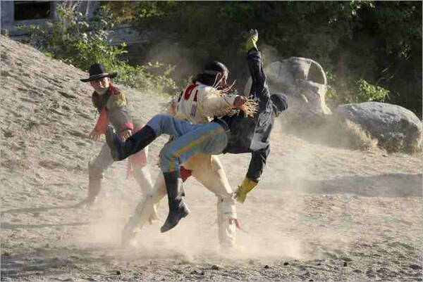 photographer johnyrebel commercial modelling photo taken at Pullman City / Germany with El Bronco Stunt Team