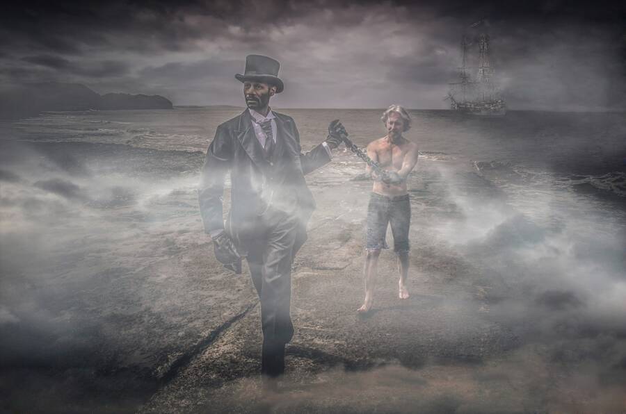 model Horace Silver theme modelling photo taken by  . by this set of images we wanted to illustrate the inhumanity of slavery in a provoking way thats why we decided to reverse the roles  the black man is the slave trader and the white man is the slave what if