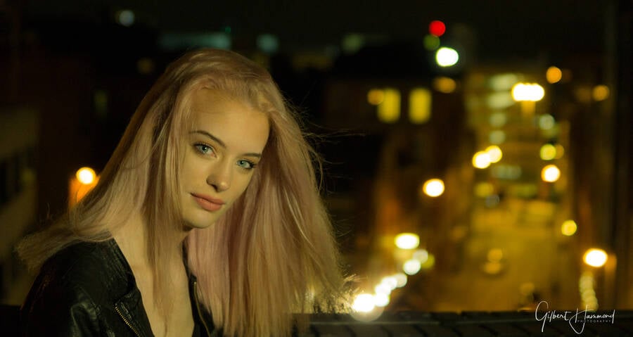 photographer Gilbert Hammond Photography fashion modelling photo. paigebarrett manchester night shoot    camera sony a6500  a6000    lens sony 50mm f18  sigma 30mm f14    lighting rotolight neo.