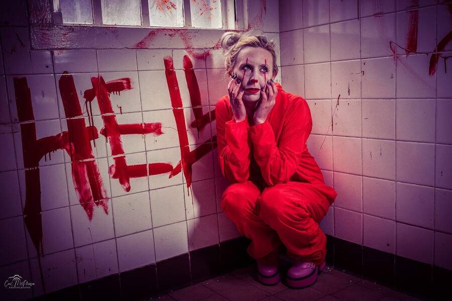 photographer Carl McPherson Photography cosplay modelling photo taken at HMP Gloucester with @Vampire_princess