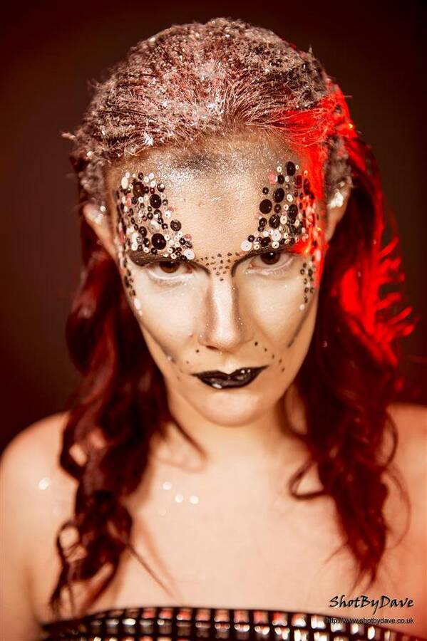 mua Jess fitzpatrick MUA fashion modelling photo with Lucy simms taken by Shot by Dave. dark  devious.