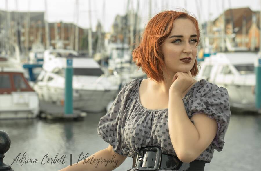 photographer Adrian C Corbett vintage modelling photo with Lipstick & Lashes