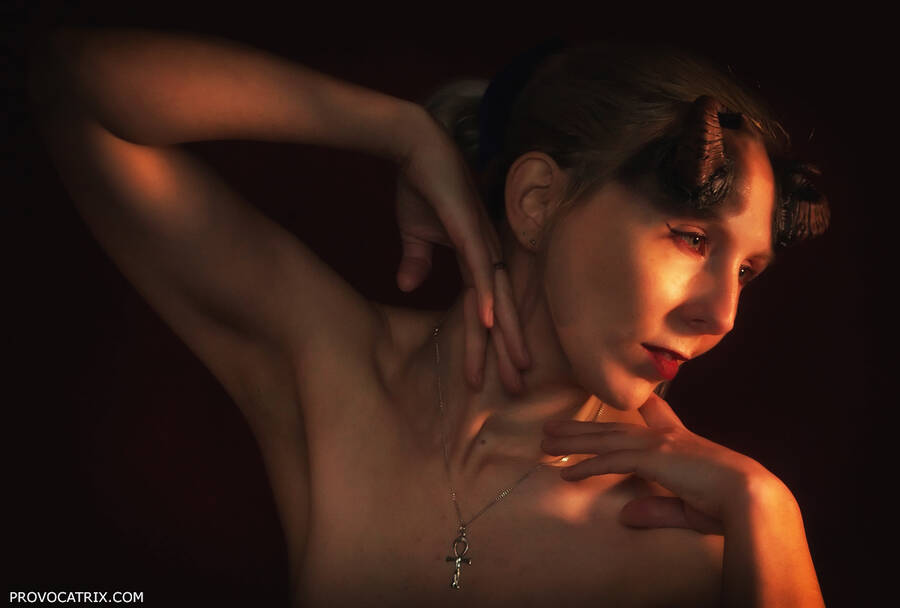 photographer Provocatrix headshot modelling photo with @Vampire_princess