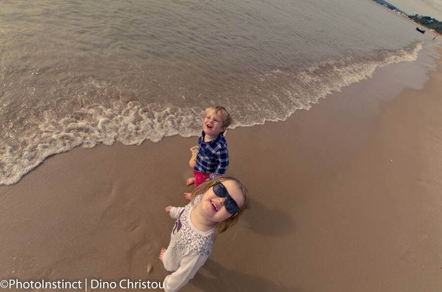 photographer dinochristou portrait modelling photo taken at Bournemouth Beach with Son and Daughter