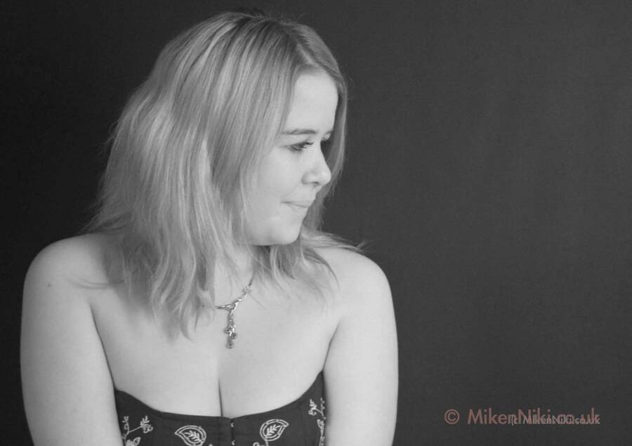 photographer Mike and Niki glamour modelling photo taken at Home Studio with Kate