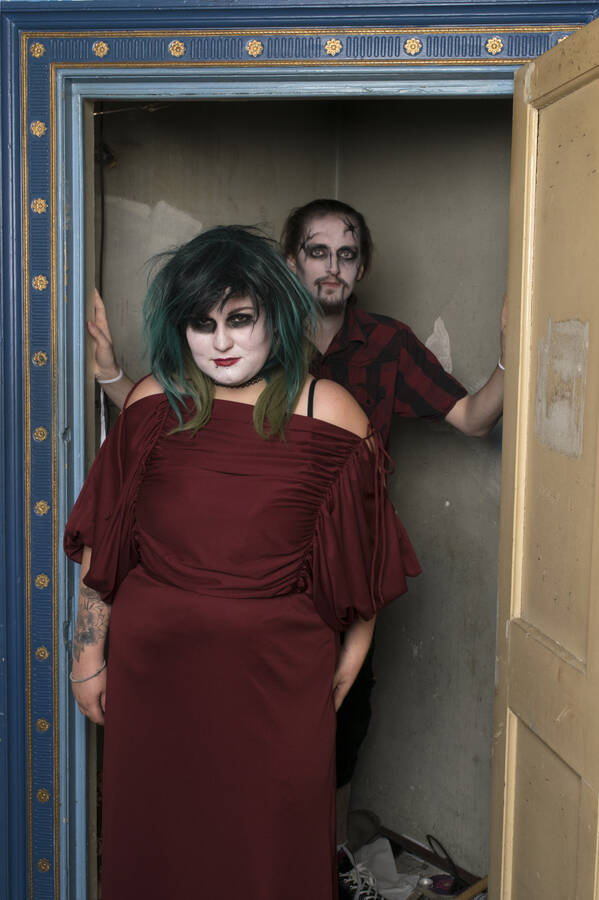 photographer Teddyedward halloween modelling photo. event organisor john ayliffe and naila ahmed  .