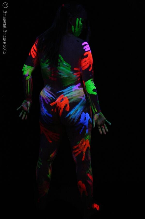 photographer Immortal Images cosplay modelling photo taken at Models House. uv body paint.