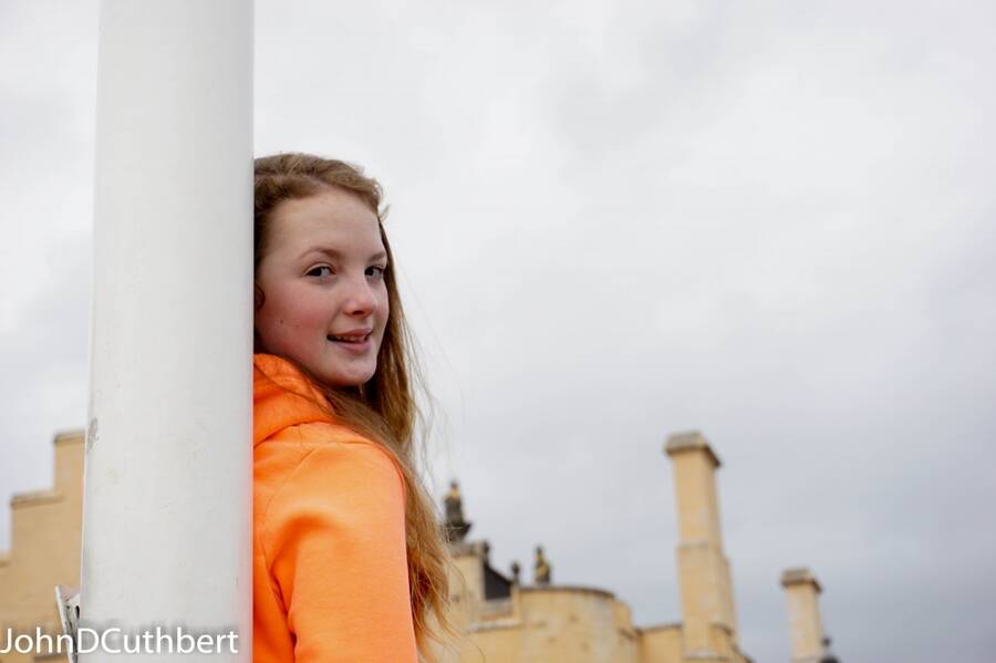 photographer JohnDCuthbert portrait modelling photo taken at Stirling Castle. young girl.