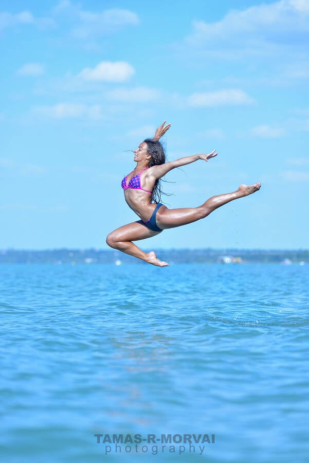 photographer tmorvai swimwear modelling photo taken at Lake Balaton, Hungary with Blanka