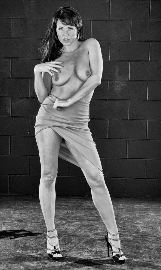 photographer Dennis Bloodnok topless modelling photo