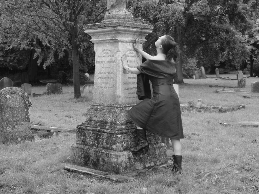 photographer Baron Michael gothic modelling photo taken at Norfolk. seeking inspiration from above.