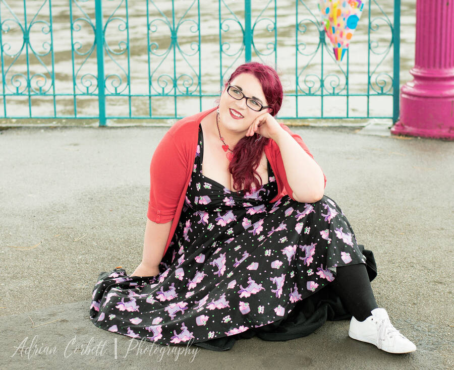 photographer Adrian C Corbett vintage modelling photo with Jen Duffy